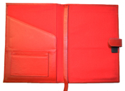 Inside of Premium Red Leather Cover